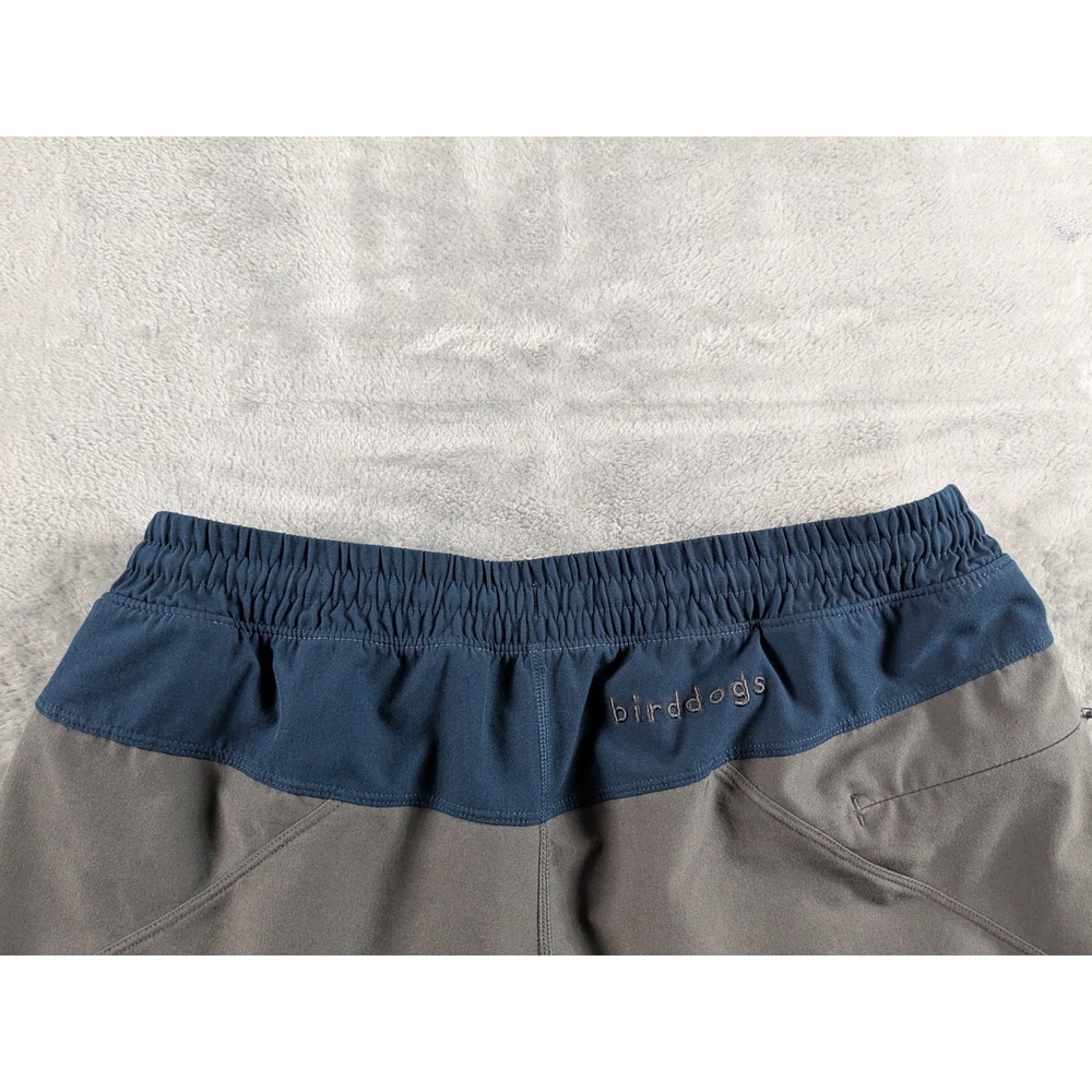 Birddogs Shorts Men Medium Gray Lined Athletic 6.5" Inseam Drawstring Zip Pocket - Picture 13 of 13